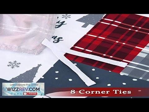 Garvee Christmas Duvet Cover Twin Reversible Printed Comforter Covers Set Christmas Holiday