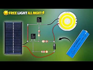 No Electricity Needed! Emergency Solar Street Light Circuit with Auto Charging