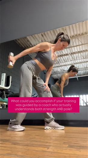 Frances Ann | Strength Coach on Instagram: "Hint: A Lot! What if your training was guided by someone who actually understands both pole and strength? Not just how to get strong in a gym.💪🏼 Not just how to do the skill on the pole. But how to connect the two so your strength work actually shows up in your dancing. That means knowing which muscles matter for your goals. *This video was made as a substitution exercise for a current coaching client who needed a better variation of a tricep exercis