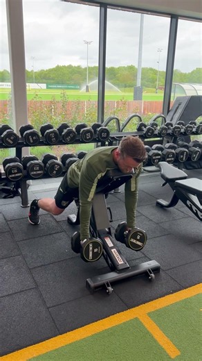 Alternate Prone Dumbbell Row