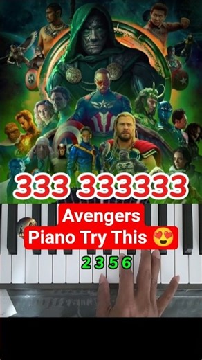 Avengers – Easy Piano Tutorial #shorts #avengersdoomsday #avengers