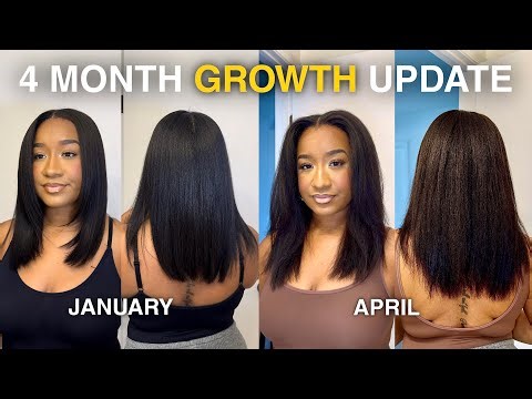 4 Month Hair Growth Update! Silk Press + Length Check