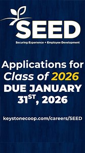 If success is your goal, the SEED Program is your path. Our SEED professionals are planting their future, growing their skills, and staying rooted in what matters: real experience, real relationships, and a real career in agriculture. ⏰ Applications close THIS SATURDAY January 31, 2026 Ready to grow, stay rooted, and go far? Now’s the time. 👉 Learn more & apply: https://www.keystonecoop.com/careers/seed | Keystone Cooperative