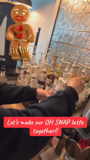 American Honey Creamery on Instagram: "Oh Snap, that latte is good! Have you tried it yet??? Rated 10/10 by the Honey Herd! Barista tip: try it with gingerbread cold foam! #americanhoneycreamery #coffee #icecream"