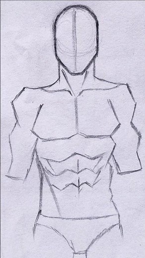 how to draw MALE body ✨#howtodraw #art #drawing #sketch #anime