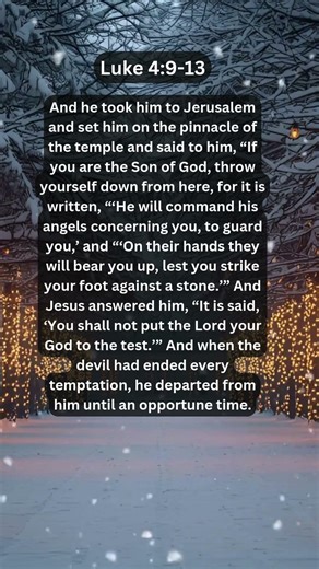 Jesus Saves | Luke 4:9-13 Daily Bible Verse