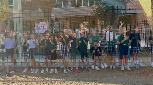 This morning Trinity Episcopal School - Victoria, TX invited us to their annual “St. Michael’s Day Drive-Thru Blessing”. It’s truly a special event we all look forward to. Watch the video to see what we see when these amazing students are cheering us on. - VPD Public Relations | Victoria Police Department