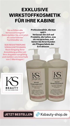 KS Beauty by Katjana Sür on Instagram: "Warum KS Beauty in Ihre Profi-Hände gehört: • Reine Wirkstoffkraft: Von hochkonzentriertem Hyaluronserum bis hin zu regenerierendem Retinol – unsere Rezepturen setzen auf bewährte Inhaltsstoffe wie Aloe Barbadensis Leaf Juice und Panthenol. • Sanfte Performance: Unser Milder Reinigungsschaum mit Allantoin und Sodium PCA reinigt porentief, ohne die Barrierefunktion der Haut anzugreifen – die perfekte Basis für jede Behandlung. • Keine Hype-Produkte, sondern