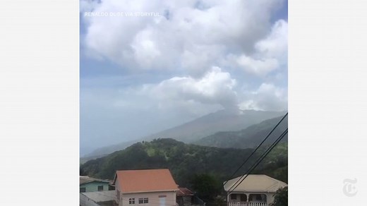 Caribbean Volcano Erupts, Spewing Ash and Smoke for Miles