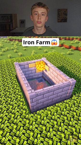 How To Build An Iron Farm In Minecraft 😱 | Easy Survival Iron Golem Farm Tutorial