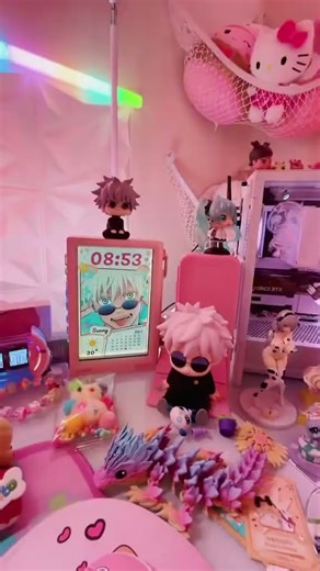 Cute gaming room #kawaii #desksetup #gamergirl #kawaiiaesthetic #cutecore