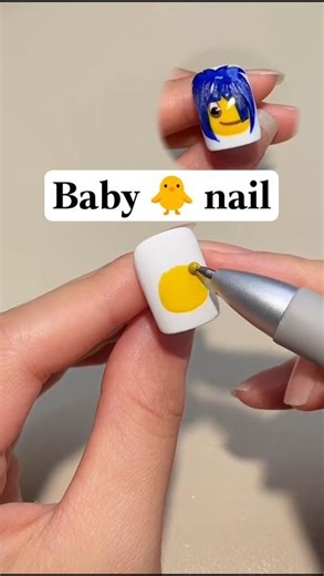 5 Minute Baby Nail Art 🍼 Easy DIY at Home #simplenailart #ytshorts #nailinspo #babynailart #homeart