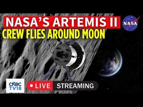 NASA's Artemis II LIVE: NASA Astronauts BREAK RECORD of Apollo13 Distance Flyby Around Moon | N18G