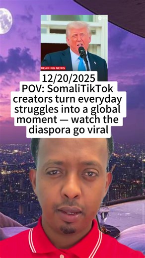 POV: SomaliTikTok creators turn everyday struggles into a global moment — watch the diaspora go viral #SomaliTikTok #POV #fyp #foryou #viral