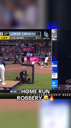 Junior Caminero's home run gets robbed by one of the kids in the outfield 😅 (via @espn) | TSN