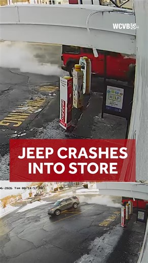 WCVB NewsCenter 5 on Instagram: "A Jeep Wrangler slammed into a convenience store in Leominster Tuesday. One woman said she and her twin sons were nearly hit. Details at link in bio. #leominster #crash #Massachusetts #NewEngland"