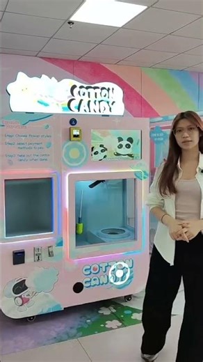 Must-see for street vendors! Fully automatic cotton candy machine = Mobile money printing machine