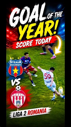 “GOAL OF THE YEAR?! 😱 🤯INSANE GOAL in Romania Liga 2 | CSA Steaua vs Sepsi OSK”