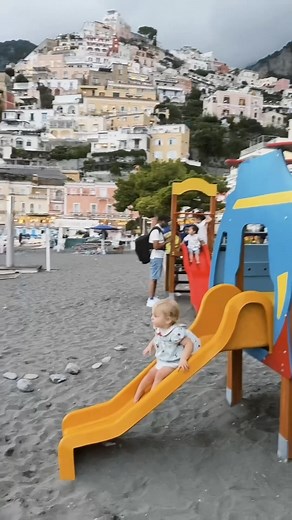 Dallin & Bella Lambert on Instagram: "Worlds coolest slide. 🛝 #positano #italy"