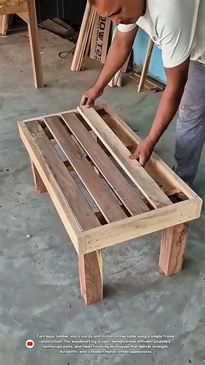 Build a Strong Wooden Coffee Table with a Simple Frame Design