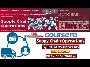 Supply Chain Operations | Coursera | Lean Inventory | Week 2 Quiz Answers | 100% Marks