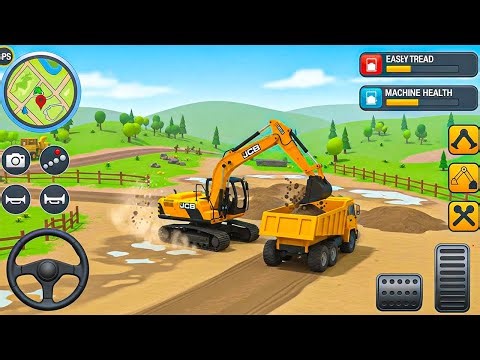 JCB Excavator Simulator - Road Construction Project - Android Gameplay