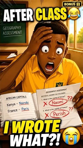 Chai… I Don Perish For This Test 😂 #PassItOn#SchoolComedy#AnimationShorts#FunnyShorts