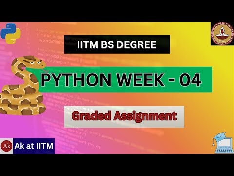 🐍 Python Week - 4 |📘 IIT Madras BS Degree | Graded Assignment