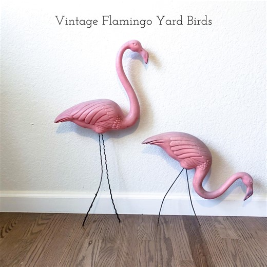 Plastic Flamingos Yard Art Flamingo Decorations Yard Ornament Garden Decor Lawn Flamingo Blow Mold Palm Beach Decor Flamingo Pink Decor - Etsy