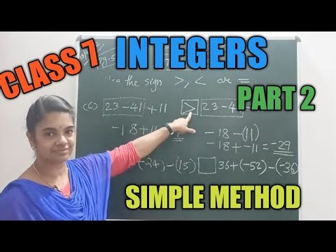 CLASS 7 MATHS/ LESSON 1/INTEGERS PART 2/ SIMPLE METHOD#