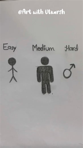 How to draw stickman (easy,medium,hard)✨