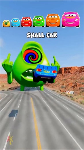 Big & Small Cars vs MIKE WAZOVSKY Portal! 🤯 #shorts #beamngdrive