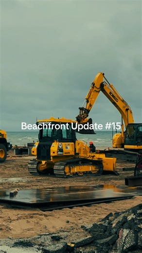 WHAT’S HAPPENING HERE? The interlocking, pre-fabricated steel for the new retaining wall has arrived 👀 Over the coming days, these steel panels will be driven into the ground to form a new sheet pile wall. This new “seawall” will provide permanent support for an elevated and more climate resilient Beach Drive 🌊 ☀️ Here’s how it works: 🚧 Interlocking Sections: The sheet pile sections have specialized interlocking joints, often described as a "ball and socket" system, which connect adjacent pil