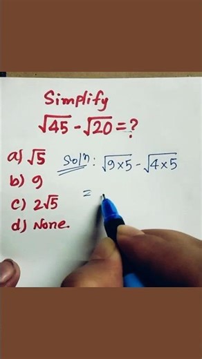 Square root simplification || #shorts #maths #algebra