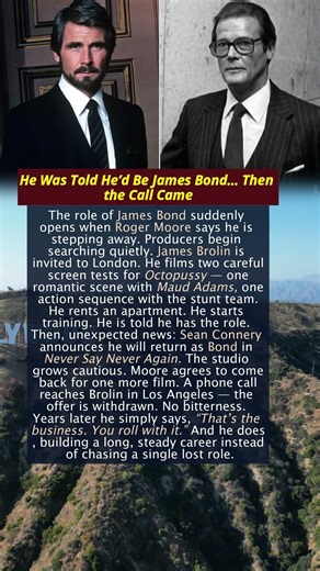 He Was Told He’d Be James Bond… Then the Call Came 💔📞