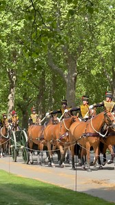 After the Coronation Day Gun Salute the Major General commanding the Household Division inspected The King’s Troop Royal Horse Artillery in Hyde Park | The Army in London - HQ London District