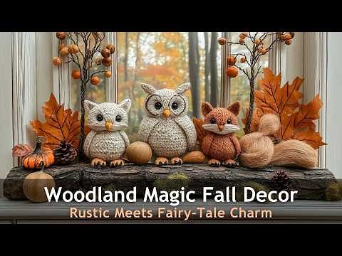 Fall Farmhouse Decoration: Combined Woodland Creatures & Fairy-Tale Magic!