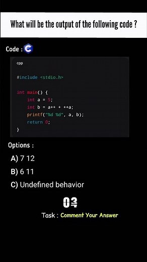 C / C++ Interview Question | Daily Coding Quiz | Shorts