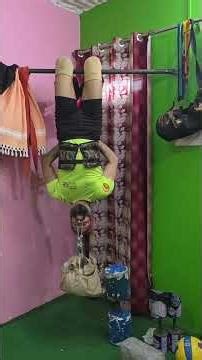 hanging upside down exercise | उल्टा लटके गर्दन की एक्सरसाइज