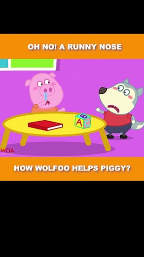 How Wolfoo helps piggy with runny nose? #kidsbelike #woavideo #woafunny #wolfoo #animation #funny #friends
