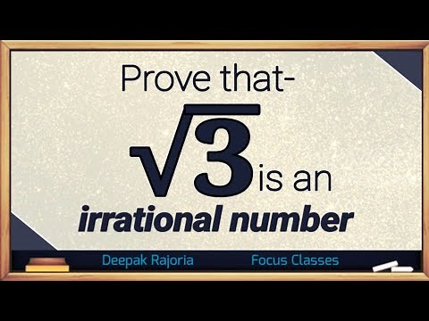Class 10 Maths Real Numbers | Prove that root 3 is an irrational number | Show that √3 is irrational