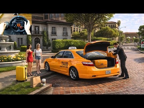 GTA 5 - Realistic Taxi Job | Toyota Camry V40 | POV Drive | Logitech G29 Steering Wheel Gameplay