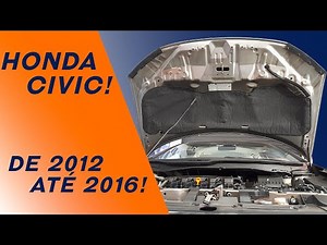 Forro Capô Honda Civic G9 2012 a 2016! - Manta Térmica Acústica Resinada Retardante de Chamas!