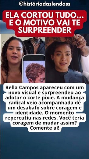 BELLA CAMPOS SURGE IRRECONHECÍVEL E CHOCA FÃS