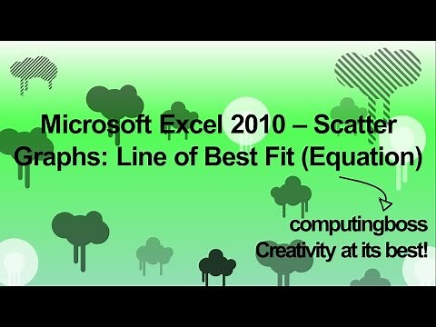 Microsoft Excel 2010 - Line of Best Fit & Equation