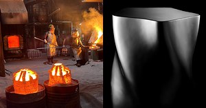 vortex sculptures cast organic forms of ship manufacturing mechanics in steel and bronze