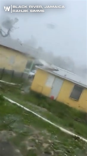 88K views · 604 reactions | NEW VIDEO: Incredible scenes out of Black River, Jamaica as Category 5 Hurricane Melissa battered the community. The strong winds ripped part of the roof off of this home as Melissa came ashore. #Melissa #Jamaica | WeatherNation | Facebook