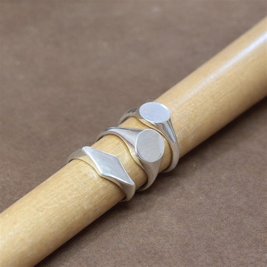 Personalized Signet Ring 925 Sterling Silver Custom Initial Zodiac Symbol Minimalist Engraved Band - Etsy