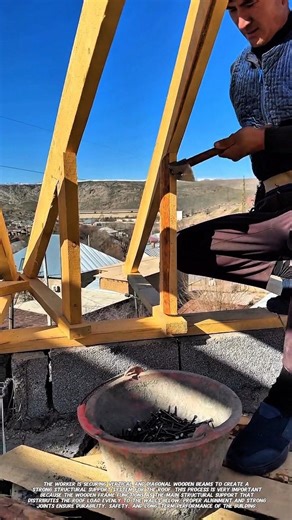 Manual Wooden Roof Frame Installation | Smart & Efficient Technique?.