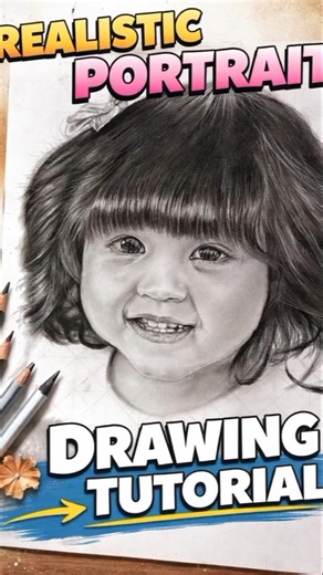 Hyper Realistic Child Portrait Drawing | Graphite Tutorial #art #pencildrawing #sketch
